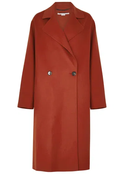 Stella Mccartney Red Oversized Wool Coat
