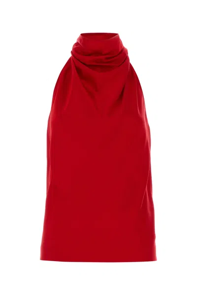 Stella Mccartney Red Satin Top