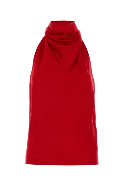 Stella Mccartney Red Satin Top