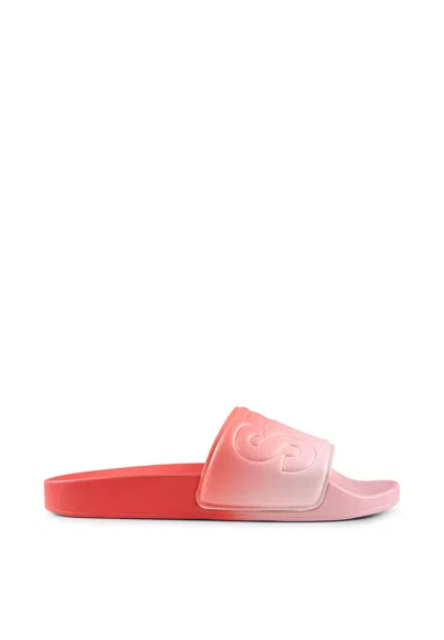Stella Mccartney Kids' Logo Embossed Slippers In Red