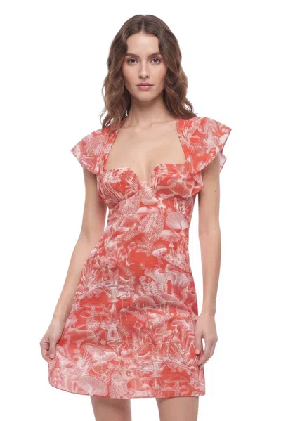 Stella Mccartney Red Sweet Heart Neck Mini Dress