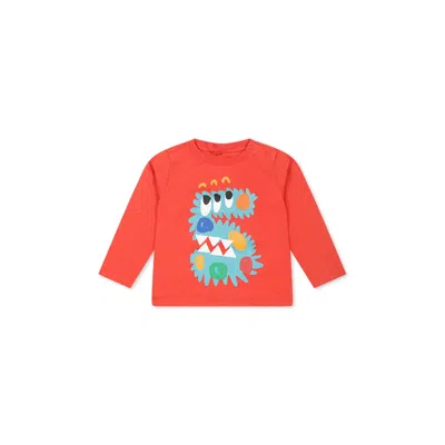 Stella Mccartney Red T-shirt For Baby Boy With Monster
