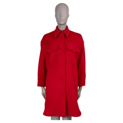 Pre-owned Stella Mccartney Red Wool 2020 Kerry Coat Jacket 36 Xs
