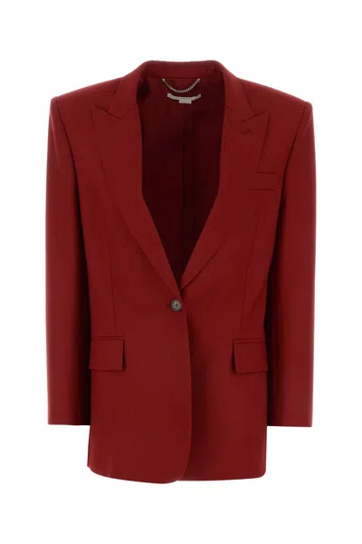 STELLA MCCARTNEY TIZIANO RED WOOL OVERSIZE BLAZER