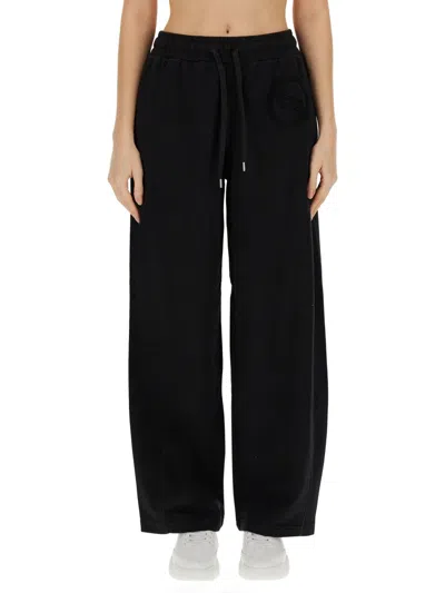 Stella Mccartney Regular Fit Jogging Pants - Ss24 Collection In Black