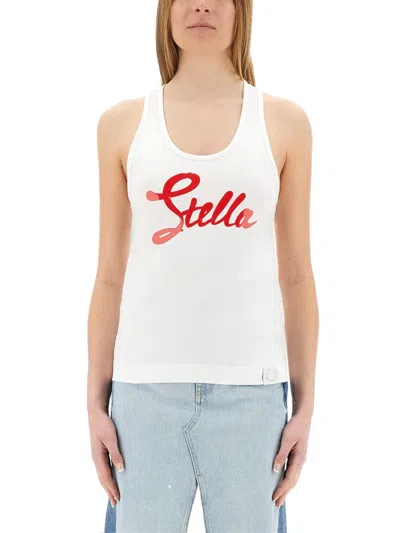 Stella Mccartney Regular Fit Logo Tee - Ss25 In White