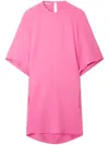 Stella Mccartney Oversize Sleeves Round Neckline Dress In Pink