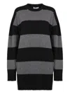 Stella Mccartney Relaxed Fit Dress With Bold Stripes In Multi