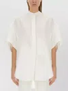 Stella Mccartney Relaxed Fit Short Sleeve Shirt With Slits In White