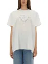 Stella Mccartney Relaxed-fit T-shirt With Lace Insert In White