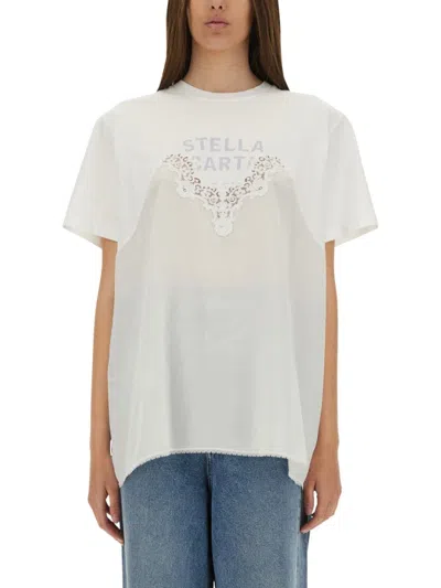 Stella Mccartney Relaxed-fit T-shirt With Lace Insert