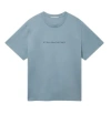 Stella Mccartney Logo Oversized Cotton T-shirt In Blue