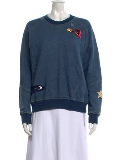Pre-owned Stella Mccartney Resin Graphic Print Sweatshirt In Blue