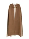 Stella Mccartney Chain-link Knitted Cape In Brown