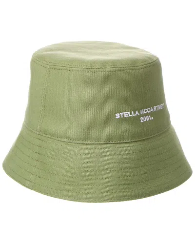 Stella Mccartney Reversible Logo Bucket Hat In White