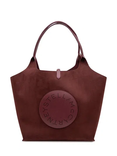 Stella Mccartney Reversible Logo Tote Handbag In Burgundy