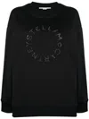 Stella Mccartney Rhinestone-embellished Logo Sweatshirt In Pure White