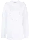 Stella Mccartney Hotfix Rhinestone Logo Sweatshirt In Weiss