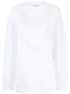 Stella Mccartney Hotfix Rhinestone Logo Sweatshirt In White