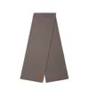 Stella Mccartney Ribbed Logo Scarf In Gray