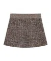 Stella Mccartney Ribbed Chunky Knit Mini Skirt In Brown