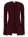 Stella Mccartney Ribbed Long Sleeved Cardigan