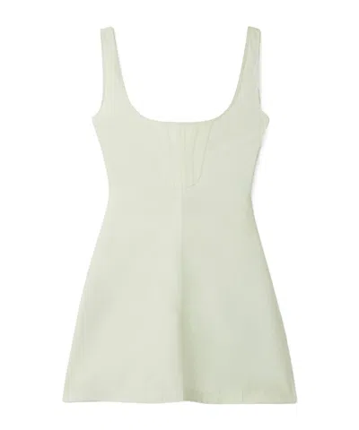 Stella Mccartney Ribbed-detail Sleeveless Minidress In White