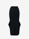 Stella Mccartney Ribbed Flared Slit Midi Skirt