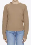 Stella Mccartney Knot-detail Knitted Jumper In Beige