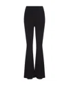 Stella Mccartney High Waist Flared Ribbed Joggers In Black