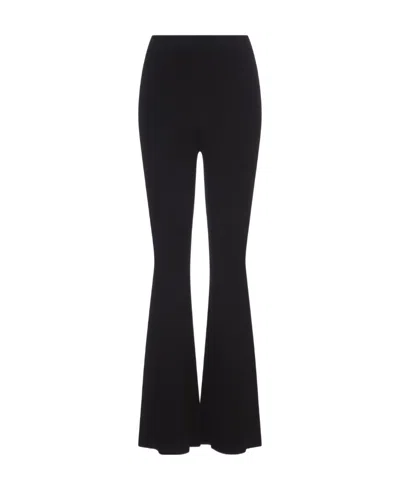 Stella Mccartney Ribbed Knit Flared Leggings In Black