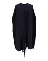 Stella Mccartney Ribbed-knit Fringe Detailed Jumper In Navy Blue Wool In Blue