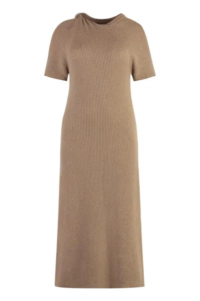 STELLA MCCARTNEY STELLA MCCARTNEY RIBBED KNIT MIDI DRESS