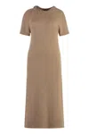 Stella Mccartney Shifting Volume Regenerated Dress In Beige