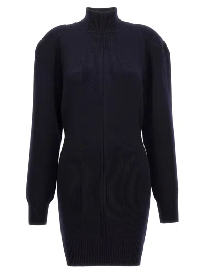 STELLA MCCARTNEY STELLA MCCARTNEY RIBBED KNIT MINI DRESS WITH HIGH NECK