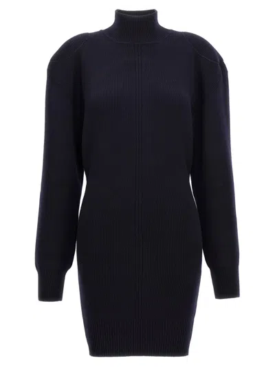STELLA MCCARTNEY RIBBED KNIT MINI DRESS WITH HIGH NECK