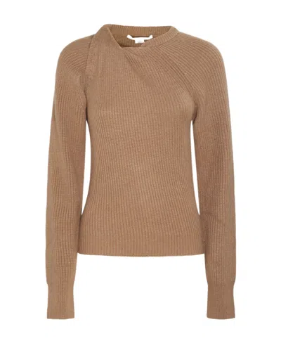 STELLA MCCARTNEY STELLA MCCARTNEY RIBBED KNITTED LONG SLEEVED JUMPER