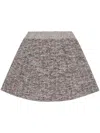 Stella Mccartney Ribbed Skirt With Metal Marble Detailing In Grey