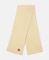 Stella Mccartney Ribbed Logo Scarf In Lemon Yellow