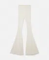 STELLA MCCARTNEY RIBBED MID-RISE FLARED TROUSERS