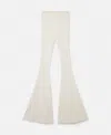 Stella Mccartney Ribbed Mid-rise Flared Pants In Pure White