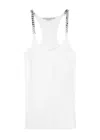 Stella Mccartney Stella Mc Cartney White Tank Top With Chain Straps In White