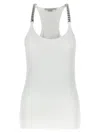 Stella Mccartney Stella Mc Cartney White Tank Top With Chain Straps In White