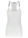 Stella Mccartney Stella Mc Cartney White Tank Top With Chain Straps In White