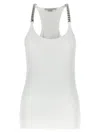 Stella Mccartney Stella Mc Cartney White Tank Top With Chain Straps In White