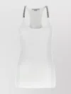 Stella Mccartney White Tank Top With Chain Straps In White