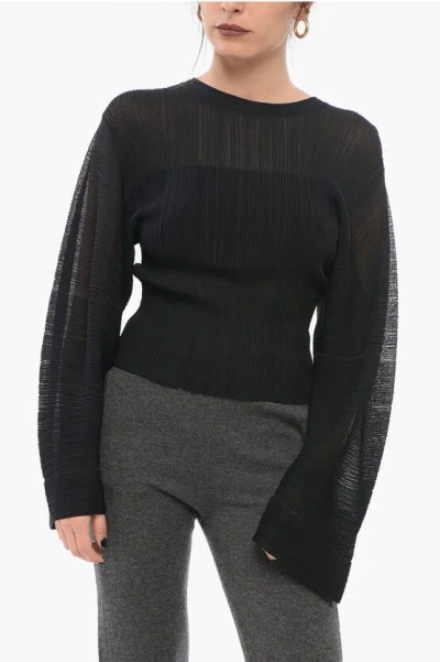 Stella Mccartney Ribbed Viscose Blend Sweater