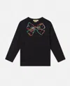 Stella Mccartney Ribbon Graphic Long-sleeve T-shirt In Black