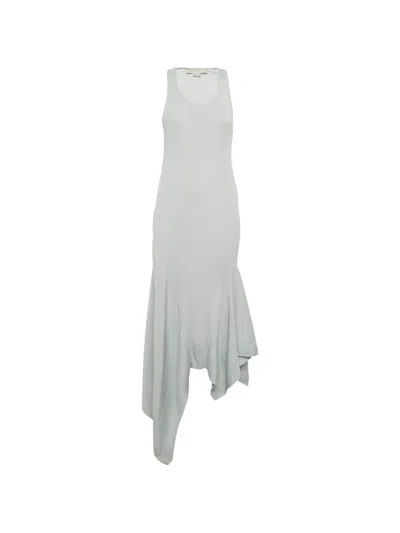 Pre-owned Stella Mccartney Rib-knit Asymmetric Dress In Blue