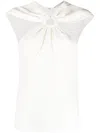 Stella Mccartney Ring-hardware Cold-shoulder T-shirt In White